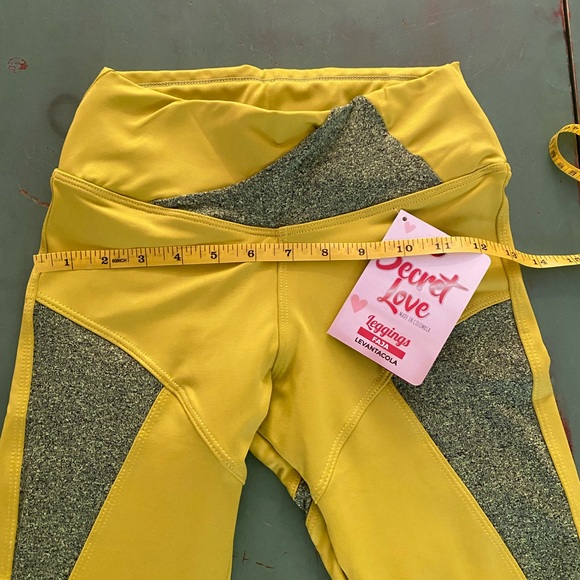 Secret Love Lime Colorblock Leggings. Size S/M. Women’s New - Picture 5 of 7